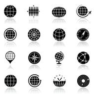 Earth Globe Icon Set