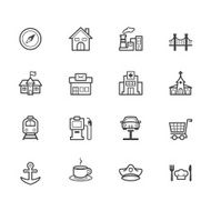 place vecter black icon set on white background N2