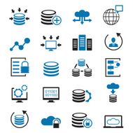 Database icons set N2