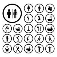 toilet and hygiene icons N3