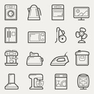 Home appliances icons N4