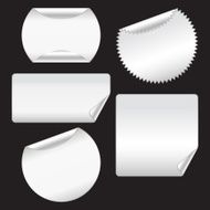 Stickers with corners Isolated on black