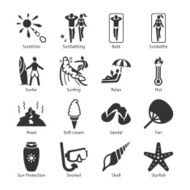 Stock Vector Illustration Summer icons set