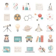 Flat Icons - Science and Education N2