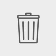 Trash Can thin line icon
