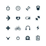 Fitness icons set N5