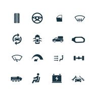 Car icons set N3