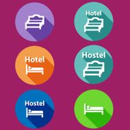 icons set for travel in a flat design
