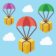 Delivery service concept Colorful vector illustration