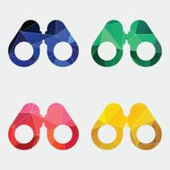 binoculars icon Abstract Triangle