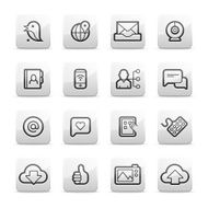 Digital communication and social network icons