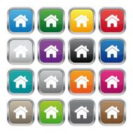 Home metallic square buttons
