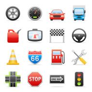 Color Icons - Car and Road