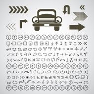 car and arrow symbol