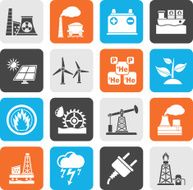 Silhouette Electricity and Energy source icons