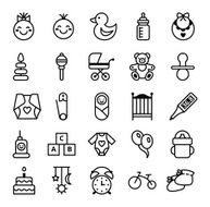 Icons set baby and accessories N2