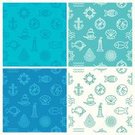 vector set of seamless patterns N3