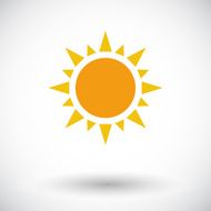 Sun single flat icon