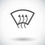 Heating glass single icon