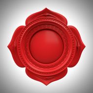 red Muladhara root or base chakra base 3d abstract symbol