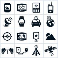 Black GPS Icons