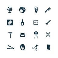 barbershop icons set N2