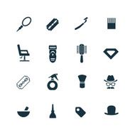 barbershop icons set N3