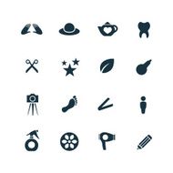 beauty salon icons set