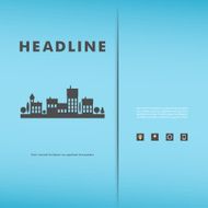 Vector design of black silhouette cityscape eps