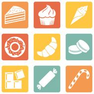 Vector Set of Dessert Icons