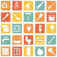 Vector Set of Home Repairing Icons N4