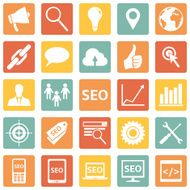 Vector Set of SEO Icons N4
