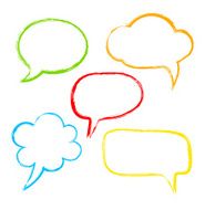 Colorful ink speech bubble