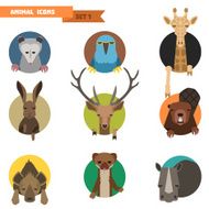 Animal avatars Vector Illustration