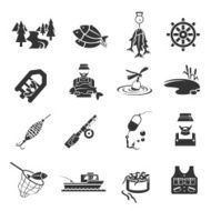 Set of fishing icons N3