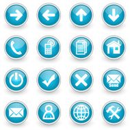 glossy circle web icons set N6