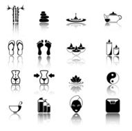 Spa and wellness icon set
