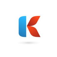 Letter K icon design template elements