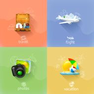 Travel concepts vector set