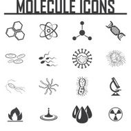 Molecules icons vector illustration eps 10 N2