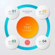 modern vector abstract 3d ring infographic elements