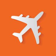 Airplane symbol clean vector