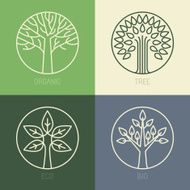 Vector organic badges