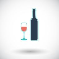 Wine flat icon