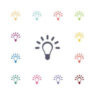 idea flat icons set