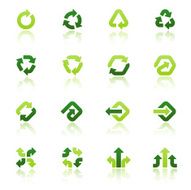 arrow signs icon set IV fresh reflection