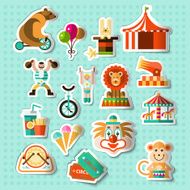 Circus stickers set N2