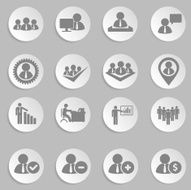 Human resources and management icons set N16