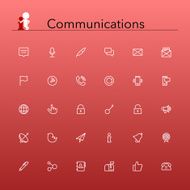 Communications Line Icons