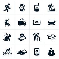 Black GPS Uses Icons